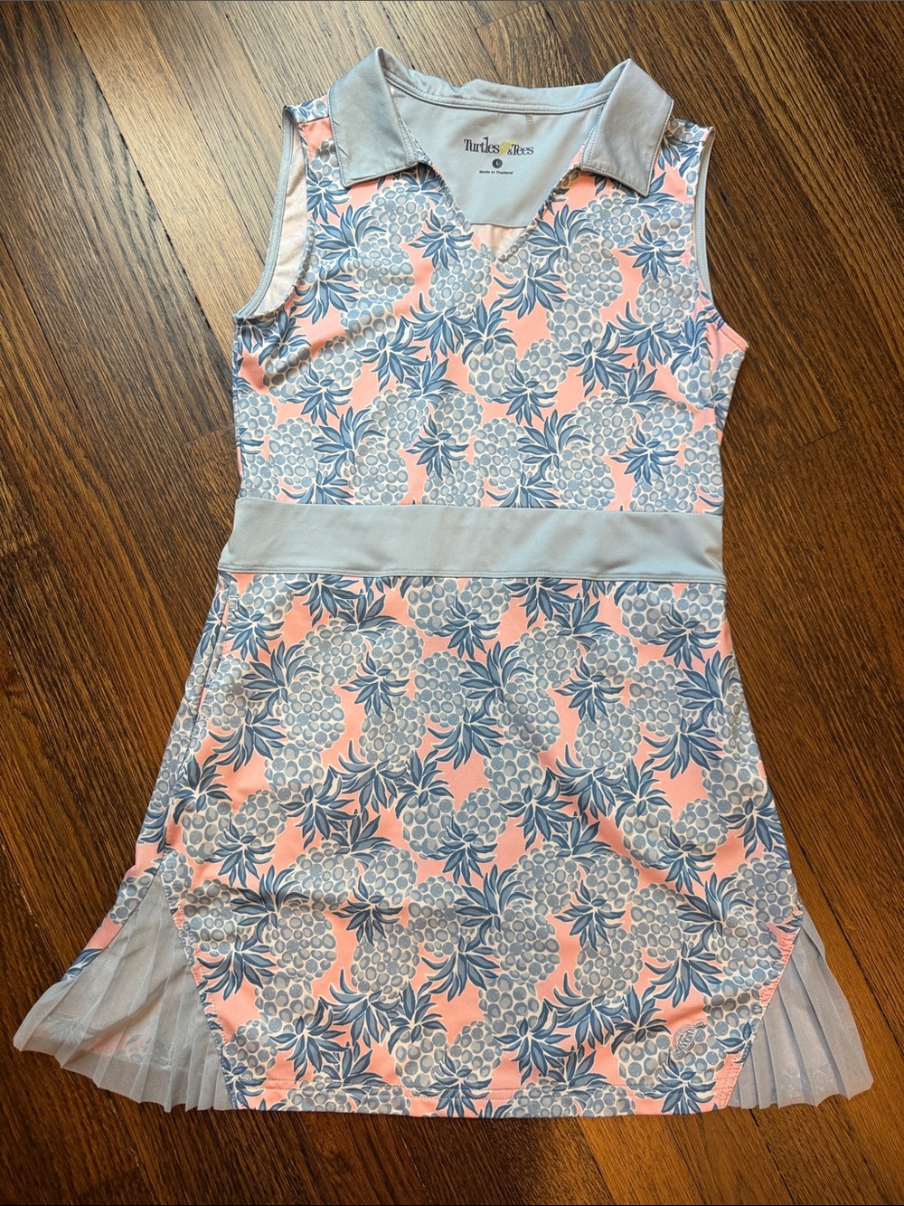 Girls' Pink Floral Polo Golf Dress